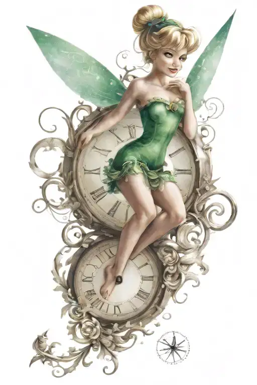 Tinker Bell Flying Dust Travelling Through Time