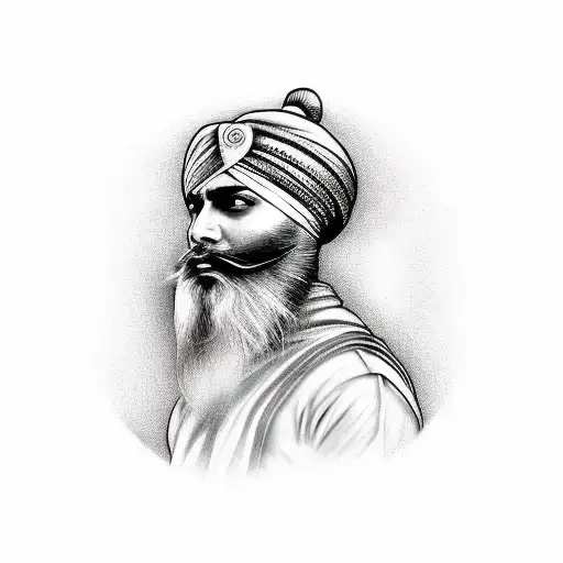 Sikh Warrior Going Into Battle