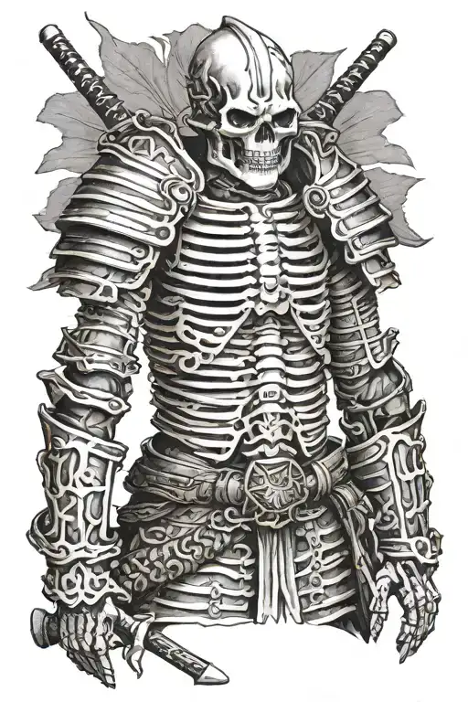 Skeleton Wearing Samurai Armor