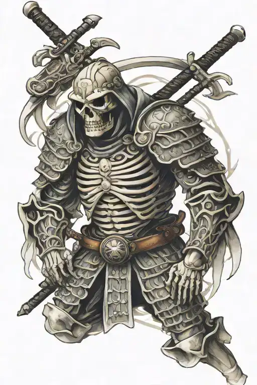 Skeleton Wearing Samurai Armor