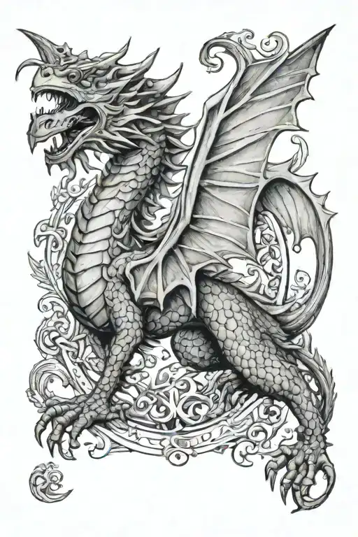 Welsh Dragon Sleeve
