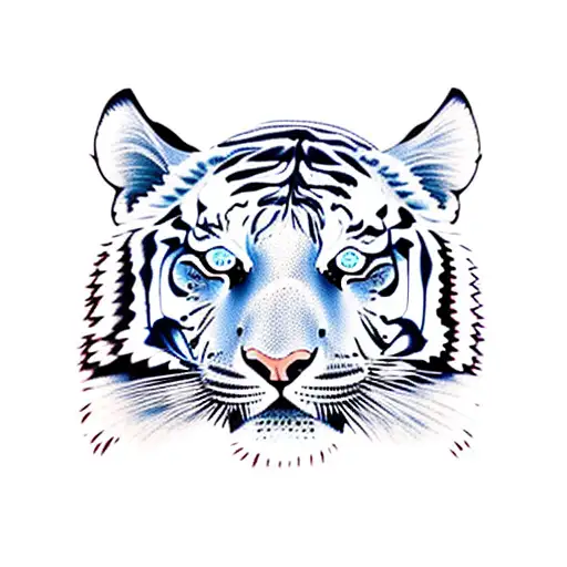 Tiger With Light Blue Eyes