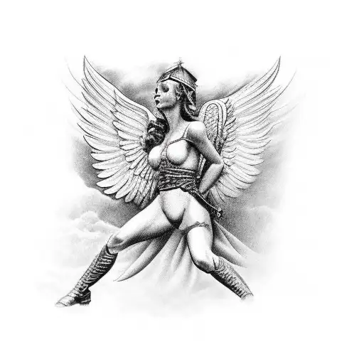 Polish Angel Fighting The Soviets