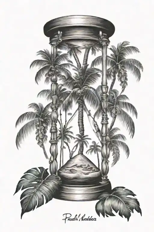 Palm Trees Hourglass