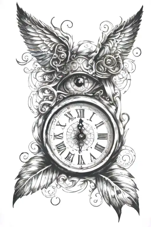 Clock With Eye And Type 1 Diabetic Written