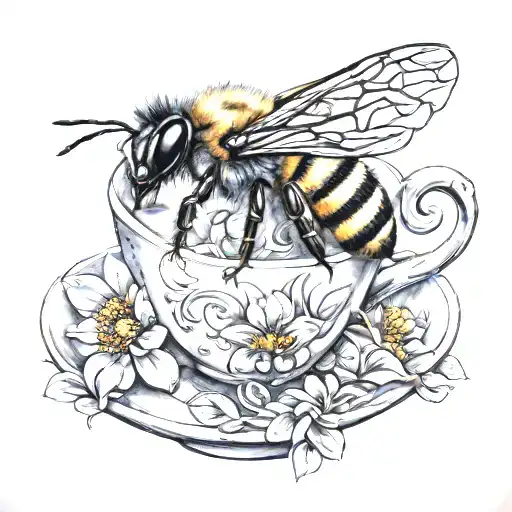 Bee In Tea Cup