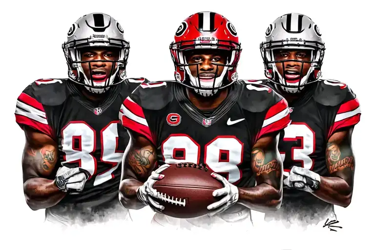 Uga Football Player Surrounded