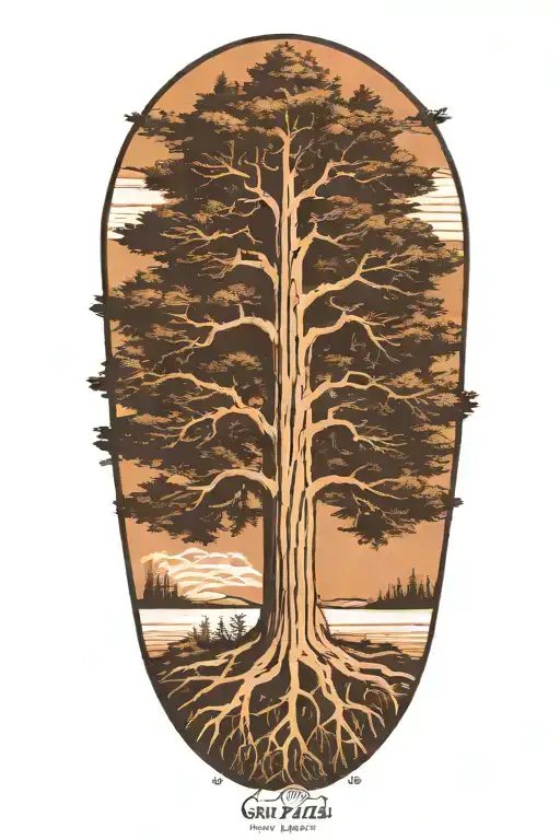 Redwood Tree With Text All Is Well