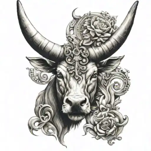 Taurus Zodiac Symbol Half Evil Half Angel