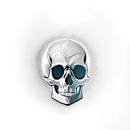 Skull Listening Rock Music
