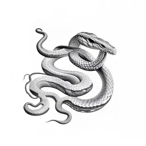 Snake With Clouds And Thunder