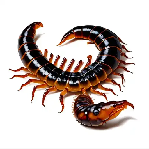 Centipede Whit A Black