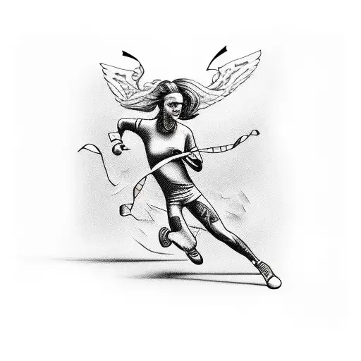 Runner Crossing Finish Line