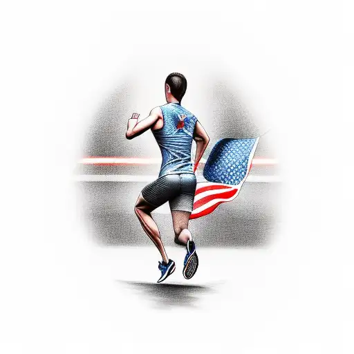 Runner Crossing Finish Line