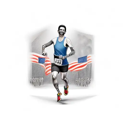 Runner Crossing Finish Line