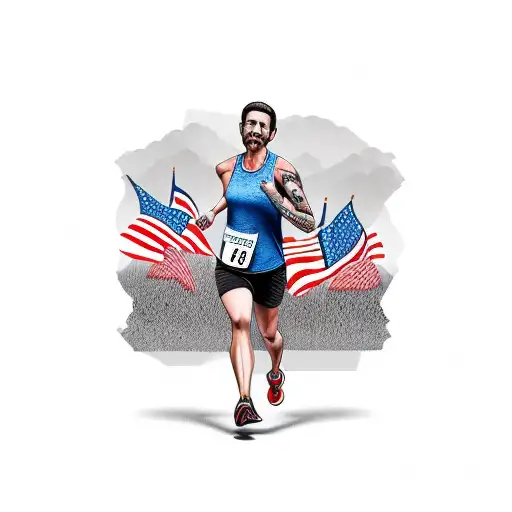 Runner Crossing Finish Line