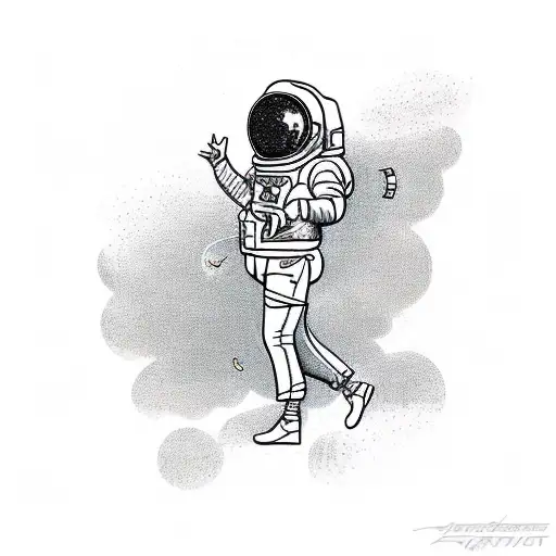 Flying Astronaut With Slang Jacket