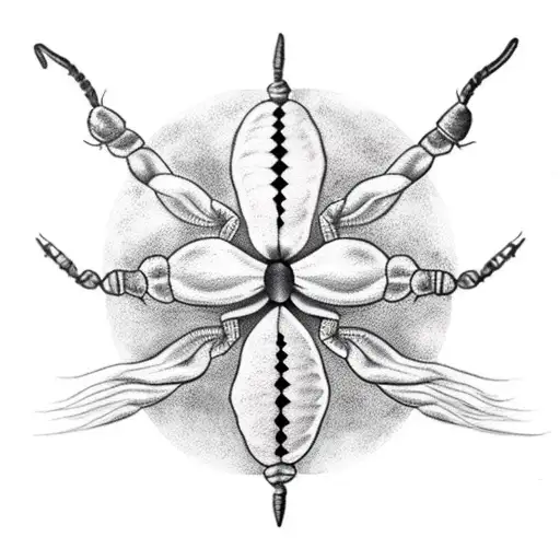 Scorpion With Four Leaf Clover