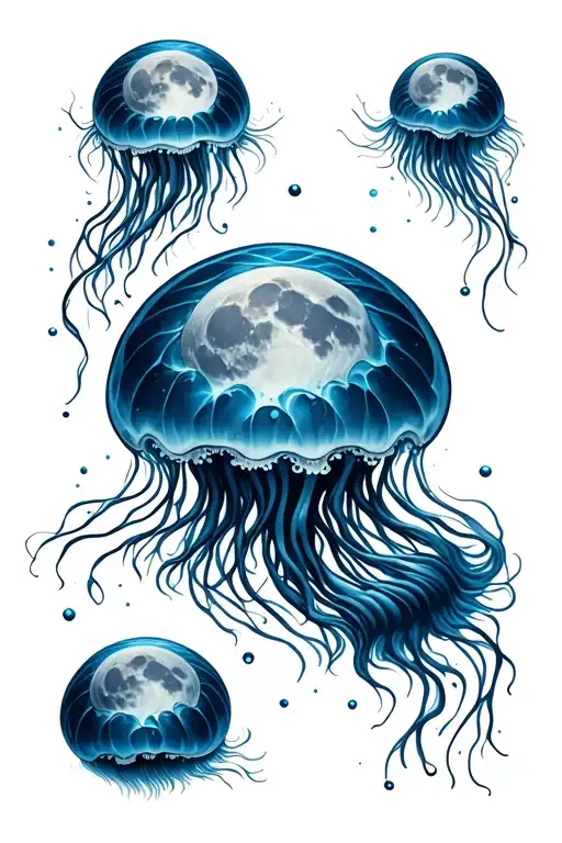 Moon Jellyfish Geometry Patterns