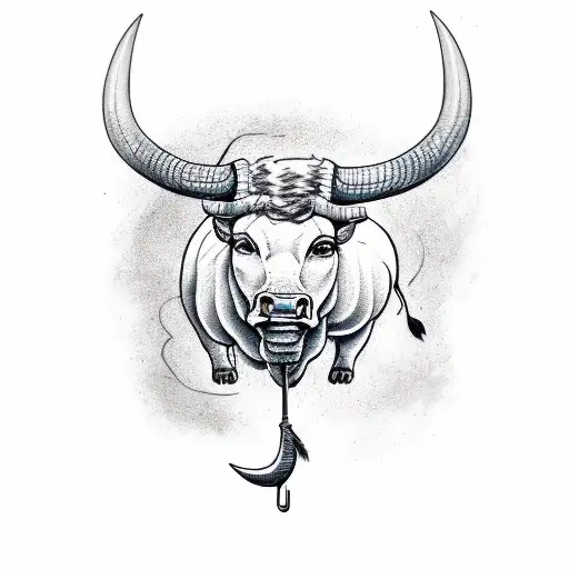 Female Archer With Taurus Bull