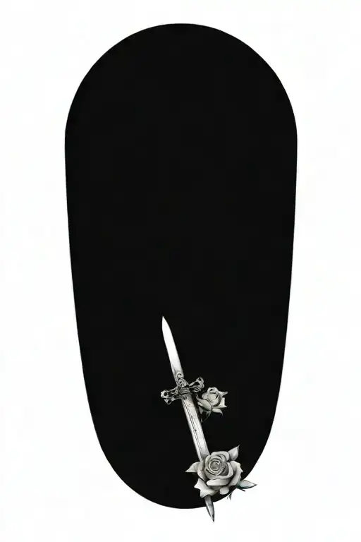 Sword With Roses Around It