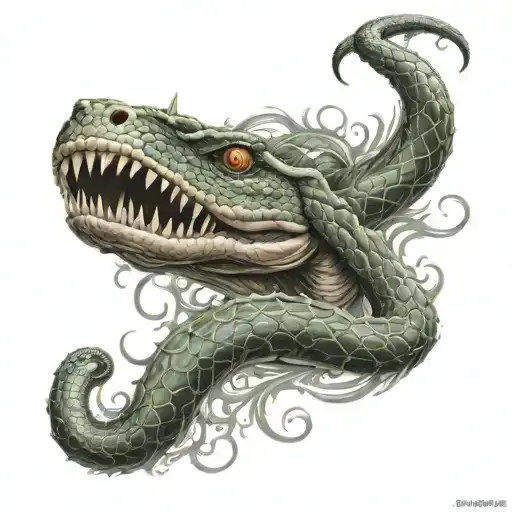 Trident With A Snake