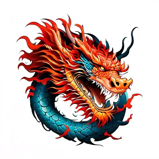 Red Japanese Dragon