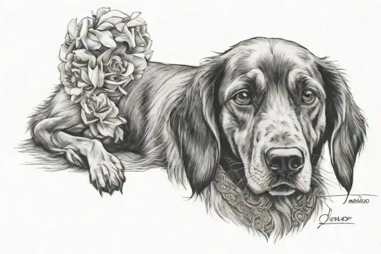 Memorial Tattoo For My Dog Juno