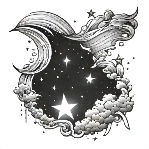 Shooting Star Filled Sky