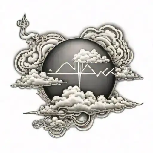 Cloud With Heartbeat Line Incorporated