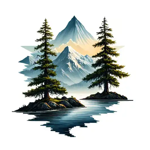 Trees Mountain Landscape