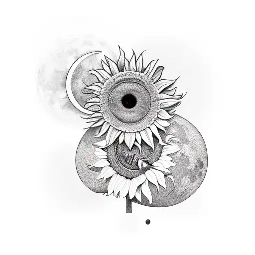 Sunflowers Camp With Moon