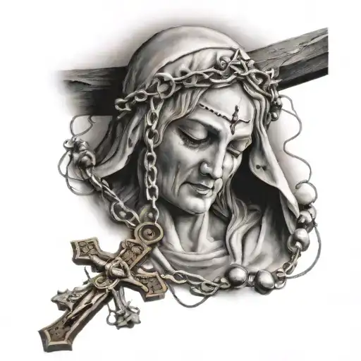 Rosary Crucifix Heaven Mom