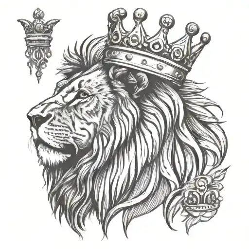 Lion Wearing A Crown