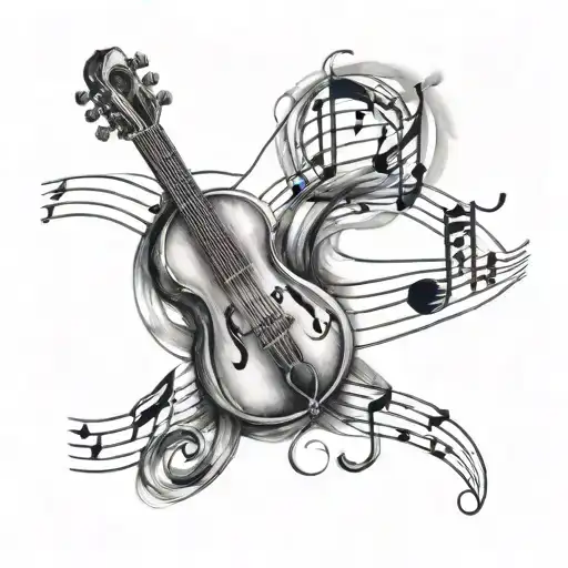 Music Notes Intertwined