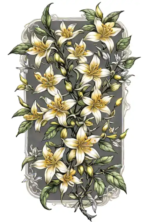 Yellow Jasmine Flowers Growing