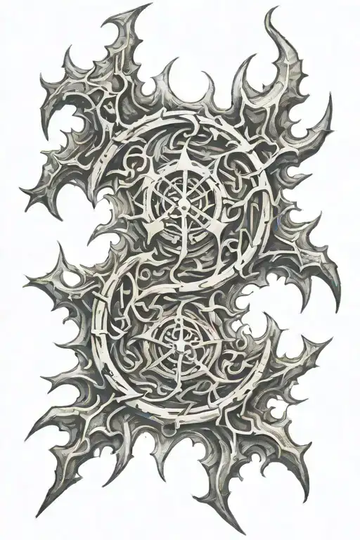 Chaos Symbol Carved On Skin