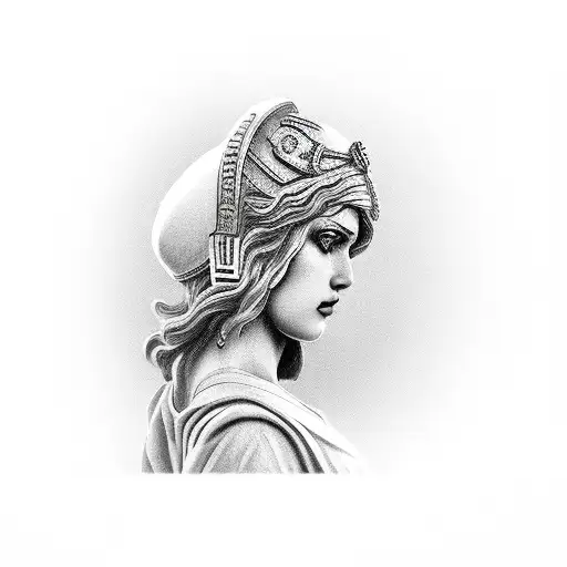 Female Greek Statue Profile