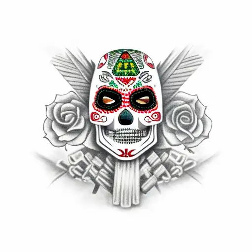 Aztec Day Of The Dead Luchador