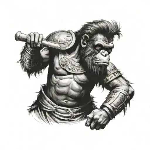 Caesar The Ape As A Roman Warrior