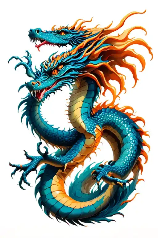 Dragon Intertwined Perle Flamboyante