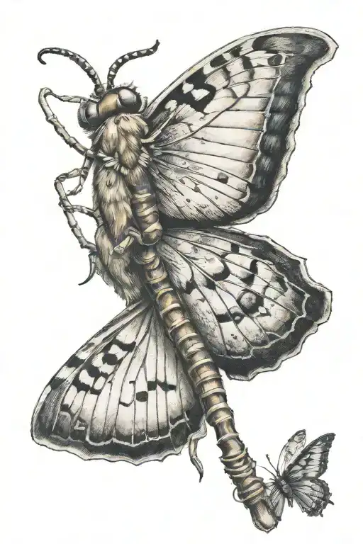 Moth On An Arrow Intertwined