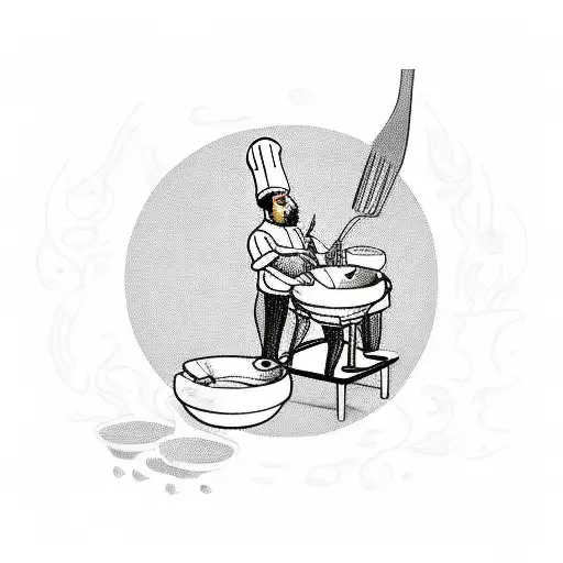 A Chef Cooking A Delicious Meal With Gemitaiz's Lyrics Written As Ingredients