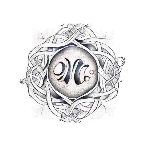 A Realistic Depiction Of Your Wife And Sons' Names In A Beautiful Script Font Intertwined With Vines