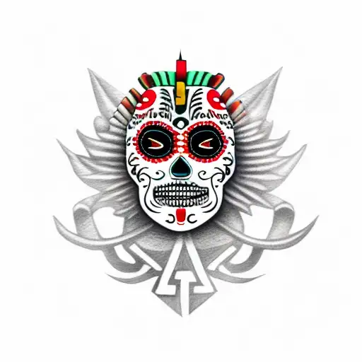 Aztec Day Of The Dead Luchador