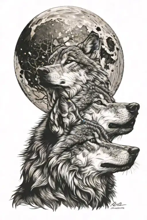 Wolf Howling At The Moon