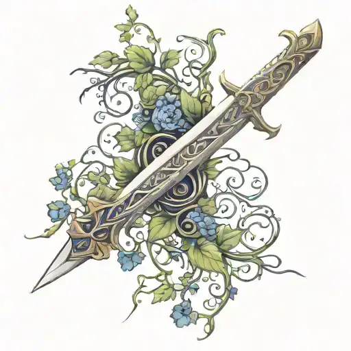 Sword Sorrounded By Vines