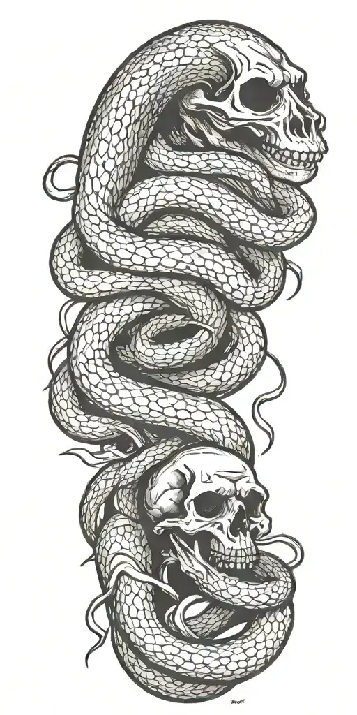 Snakes With Grim Reaper