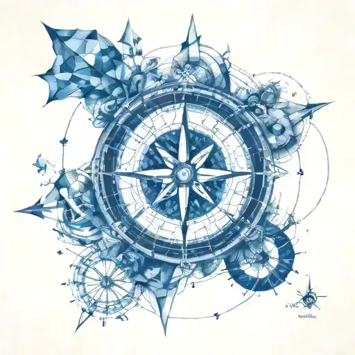 Incorporate Geometric Shapes Into A Compass Design