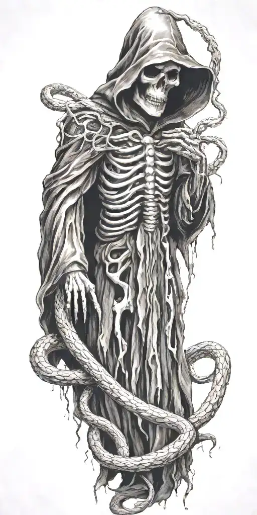 Grim Reaper With Snakes